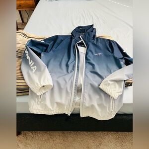 Hollister Silver and Navy Mesh Jacket